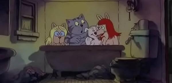  Fritz the Cat (1972) Bathtub Orgy (Part 1)